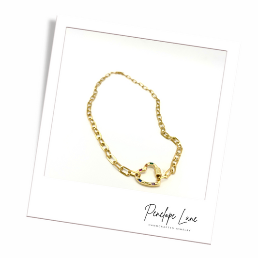 Heart Locked Stackable Necklace